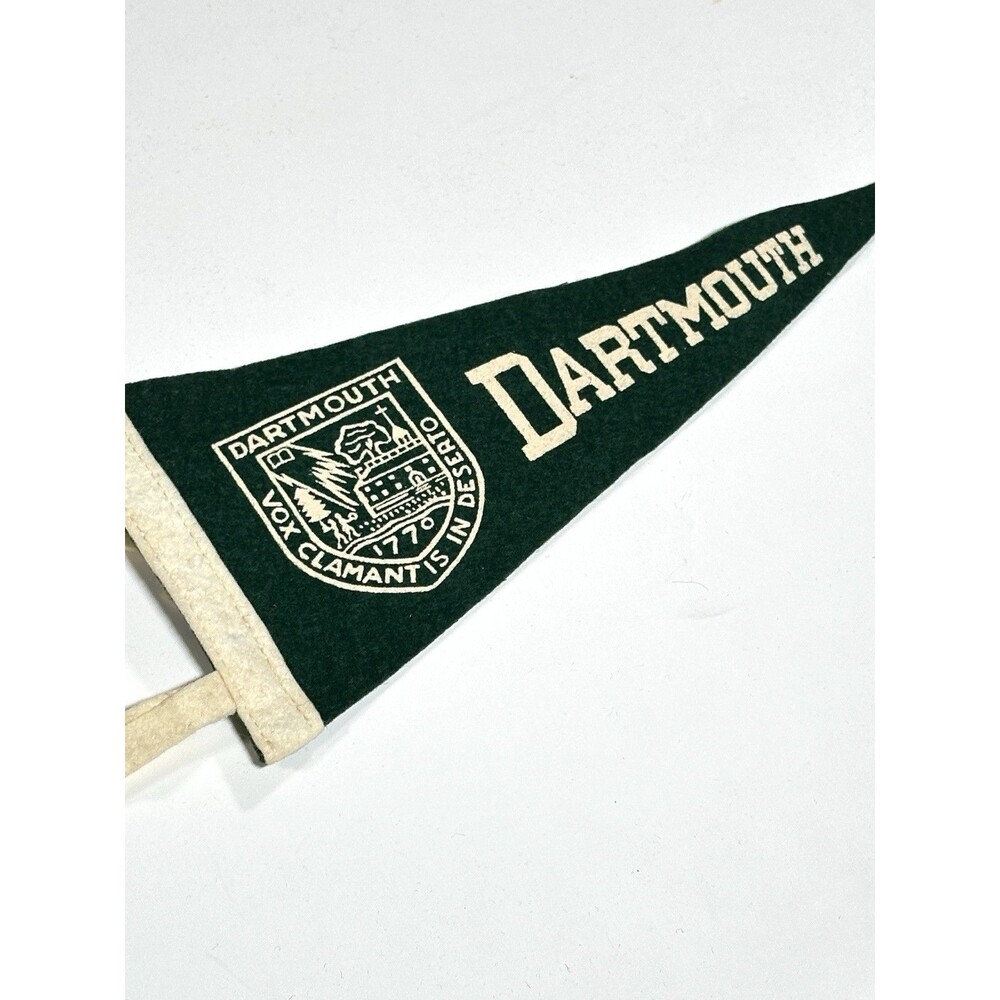 Vintage 1940s 50s Dartmouth College Big Green Keggy 9” Felt Pennant College RARE - Picture 3 of 7